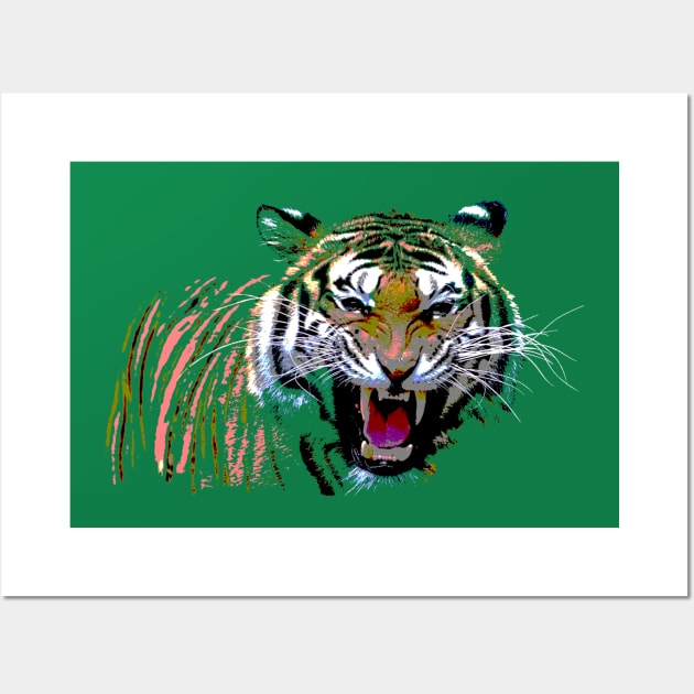 Angry Tiger Wall Art by TeMan